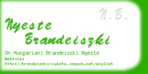 nyeste brandeiszki business card